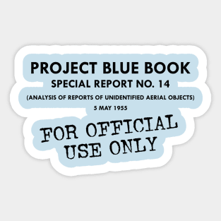 Project Blue Book Sticker